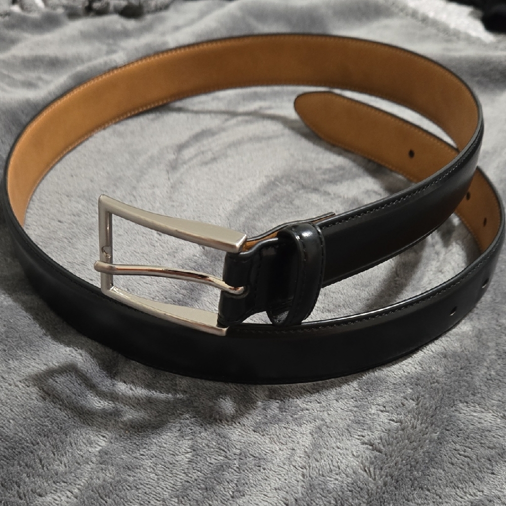 Men's Black Leather Belt
